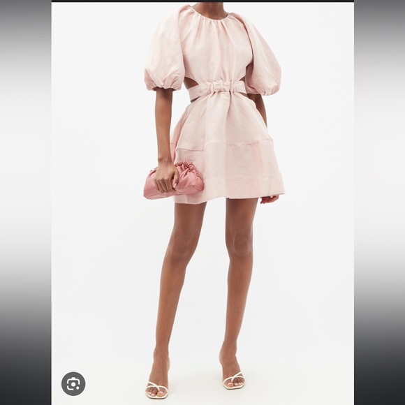 AJE psychedelia cut out mini dress in blush - Picture 4 of 7